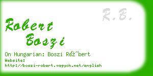 robert boszi business card